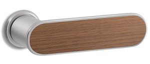 kľučka Contour R41 chróm  mat/drevo tmavé