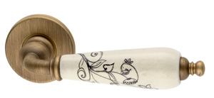 kľučky na dvere Sinfonia česaný bronz - porcelán